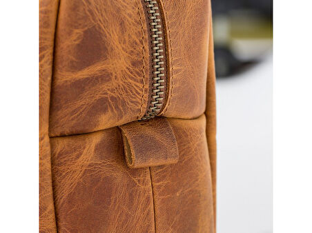 Deri Bakım Ve Seyahat Çantası, L Beden, G19 Taba