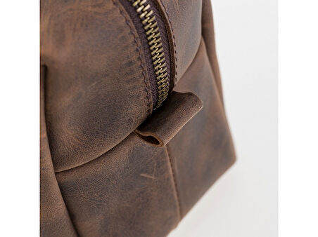 Deri Bakım Ve Seyahat Çantası, M Beden, G6 Kahverengi