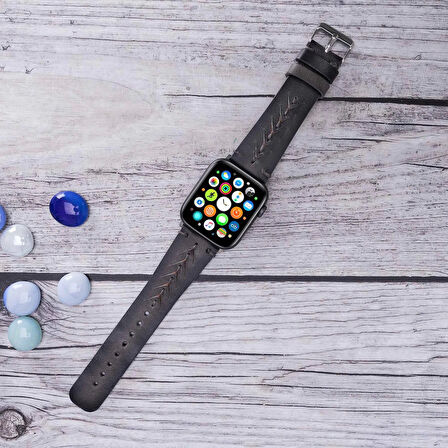 Apple Watch Uyumlu Deri Kordon 42-44-45mm Boras VS4EF