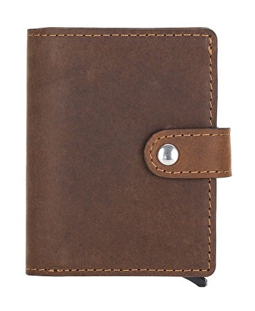 Palermo Deri Cüzdan Kartlık Mekanizmalı G2 Kahve