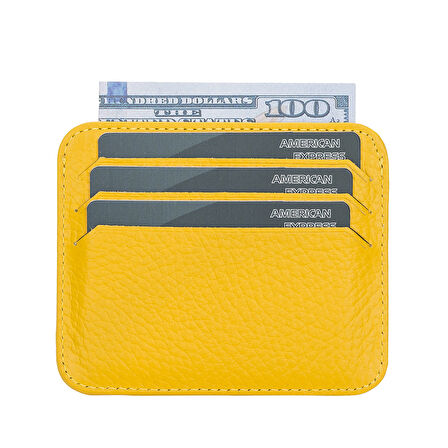 Pedro Slim Deri Kartlık FL12 Sarı