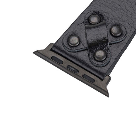 Apple Watch Uyumlu Deri Kordon Cross 42-44-45mm BT RST1