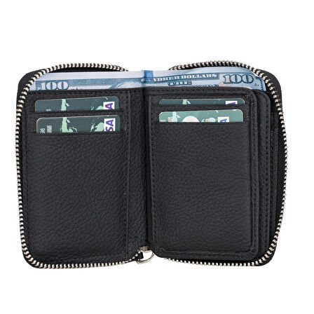 Elvis Deri Erkek Cüzdan FL01 Siyah