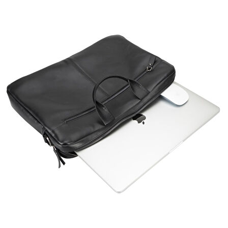 Apollo 13-14 inç Deri Laptop Çantası RST1 Siyah
