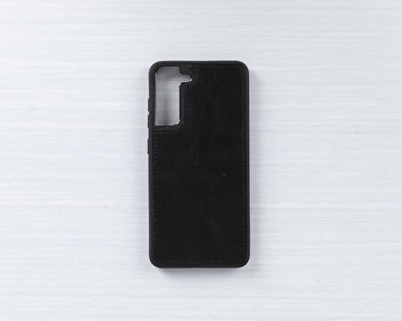 Samsung Galaxy S21 FE Uyumlu Deri Cüzdanlı Kılıf RST1 Siyah