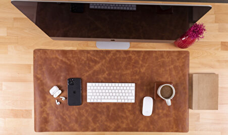 Deri Masa Matı 91*48cm TN11 Taba