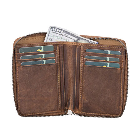 Lugano Deri Cüzdan G2 Antik Kahve