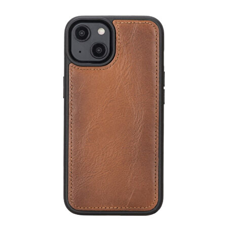 Apple iPhone 14 Uyumlu Deri Cüzdanlı Kılıf MWWN RST2EF Taba