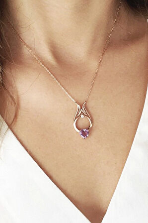 925 Ayar Sonsuz Aşk Pırlanta Kolye (GPK0046)