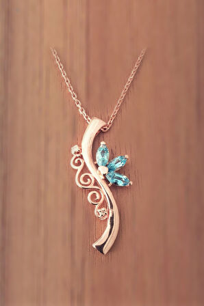 925 Ayar Söğüt Dalı  Pırlanta Kolye (GPK0048)