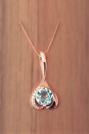 925 Ayar Pırlanta Aşk Kolyesi (GPK0049)