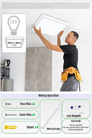 Avize-30x30-24w-led-armatür-banyo-wc-aydınlatma-led-wc-lamba-wc-banyo Işık-trendyol Lamba Modelleri