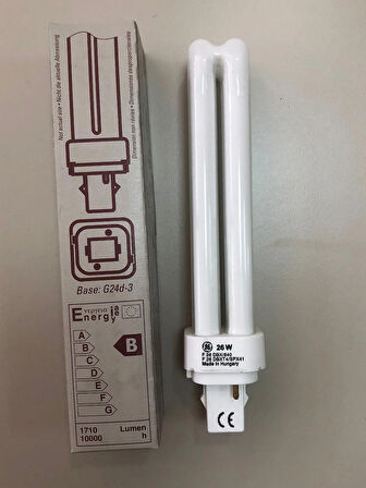 5 ADET GENERAL ELK. PLC LAMBA 26W/840 2p 4000 Kelvin 1710 Lümen Günışığı BOY:16.5cm ( 10W-13W-18W YERİNE OLMAZ )