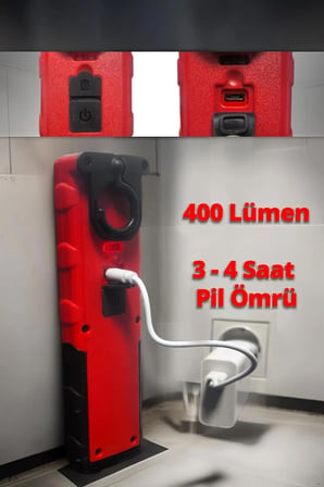 400 Lümen Şarjlı Led Fener GPLF01