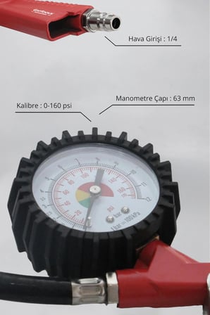 Havalı Lastik Şişirme Ve Ölçme GPLS01