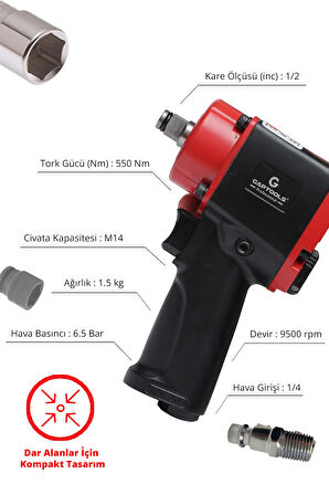 Havalı Somun Sökme Mini 1\2 GPMI1201