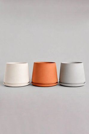 Dekoratif Beton Saksı V-117-TURUNCU