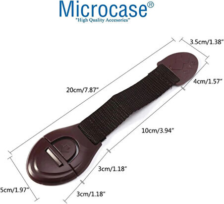 Microcase Plastik Kendinden Yapışkanlı Bebek Eşya Pencere Dolap Kapı Çekmece Kilidi - AL4542  4 Adet