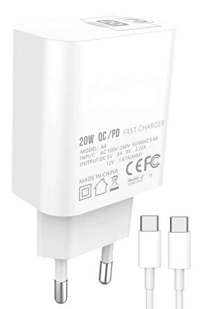For Galaxy S9 Plus Şarj Aleti PD20W Hızlı Şarj - GR-A4T