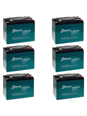 80Ah 12V Jel Elektrikli Bisiklet Aküsü | 6 Adet