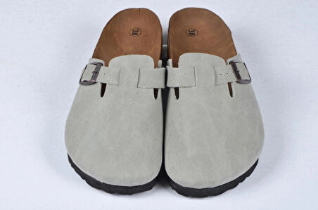 Mantar Tabanlı Gri Çocuk Unisex Boston Birkens Günlük Sabo 59463 Günlük Terlik