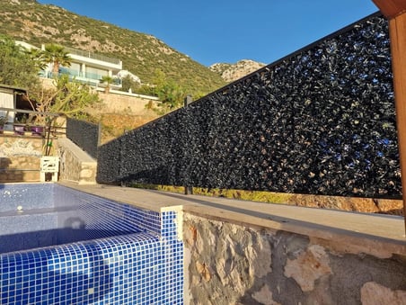 GARDEN WORLD Antrasit 100 cm x 4 metre uzunluk çim çit bahçe citi