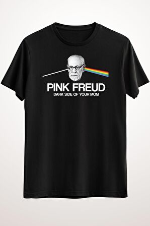 Unısex Siyah Pink Freud - Dark Side Of Your Mom Classic T-shirt