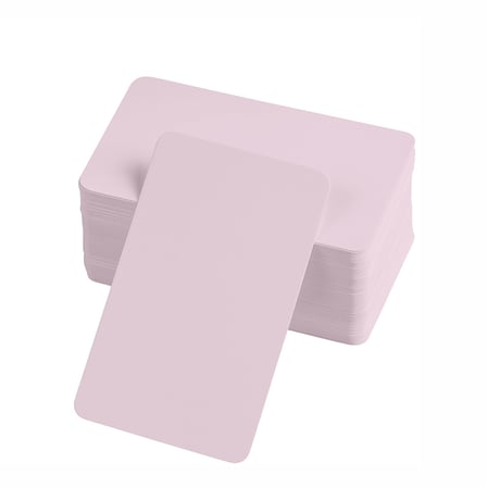 Boş Kelime Kartları 5x8 cm - 50 Adet Oval Kenarlı | Tabu &amp; Not Kartları - Pembe
