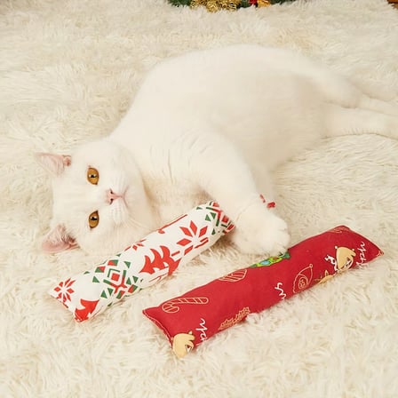 Yılbaşı Konseptli Hışırtılı Bez Kedi Oyuncağı