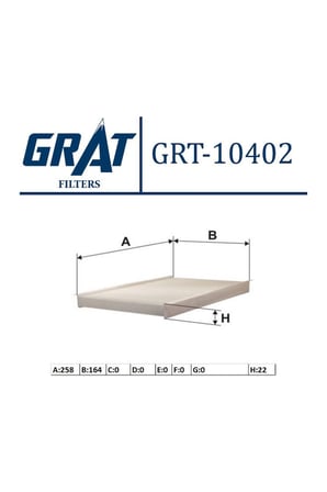 Kabin Filtresi GRAT 10402 Fiat Palio / Albea