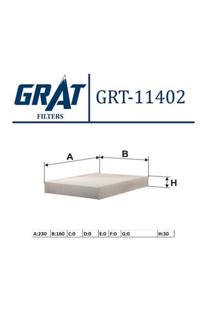 Polen Filtresi GRAT 11402 Renault Clio II / Megane I / Kangoo I 1996+