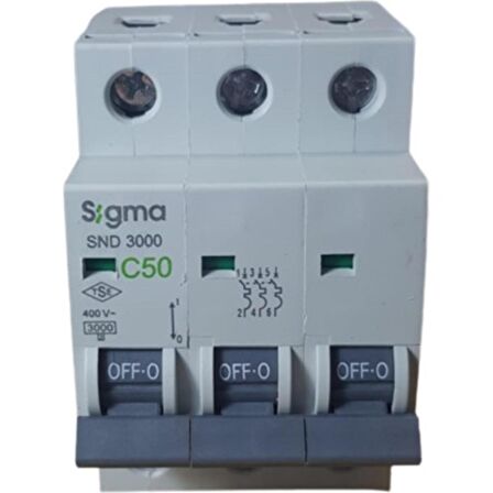 3X50A C/3KA W OTOMATİK SİGORTA (4LÜ) SİGMA