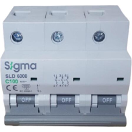 3X100A C/6KA W OTOMATİK SİGORTA (4LÜ) SİGMA