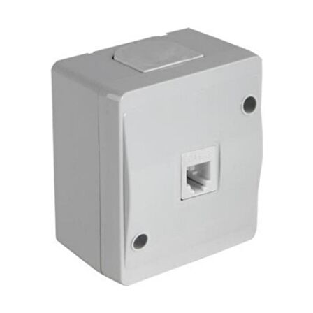 NEMLİYER 1RJ12 TELEFON PRİZİ GRİ (10ADET) MUTLUSAN
