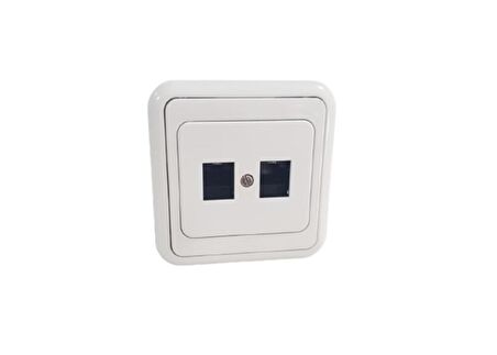 KÖŞK 2XRJ45 PRİZ CAT5 BEYAZ (10ADET) METESAN
