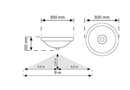 18W SENSÖRLÜ LEDLİ TAVAN ARMATÜRÜ (BEYAZ IŞIK-10ADET) NO-VO