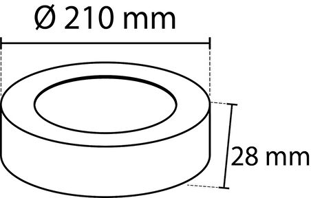 18W/3200K S.Ü LED PANEL ARMATÜR YUVARLAK (GÜNIŞIĞI-12ADET) NOAS