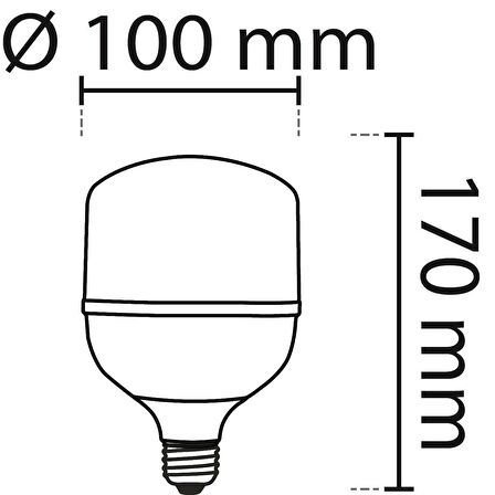 30W/6500K E27 TORCH LED AMPUL (BEYAZ-12ADET) NOAS