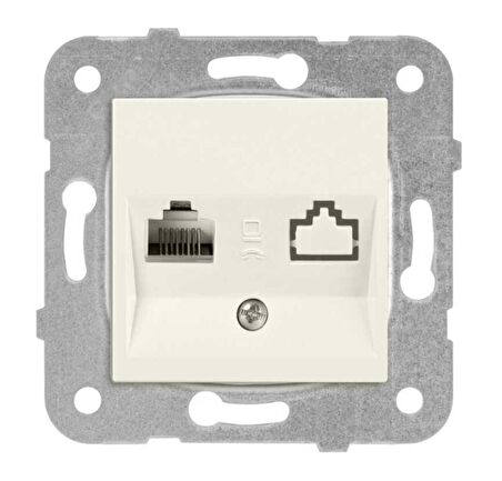 KARRE KREM 1RJ45 DATA PRİZİ VİKO