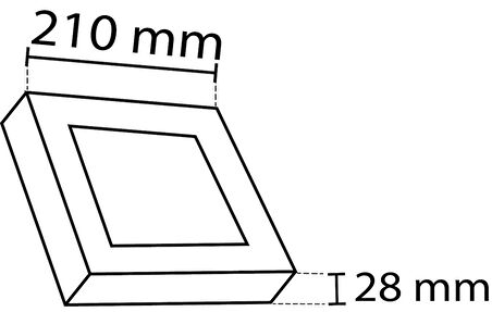 18W/6500K S.Ü LED PANEL ARMATÜR KARE (BEYAZ) NOAS