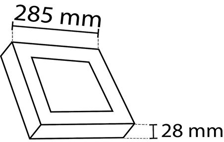 24W/6500K S.Ü LED PANEL ARMATÜR KARE (BEYAZ) NOAS