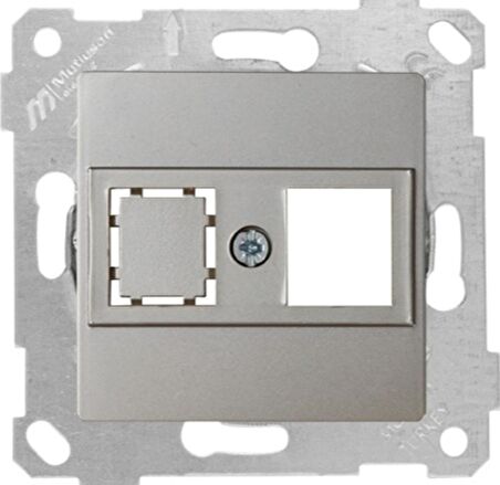 RİTA TİTANYUM MEK+TUŞ 1RJ45 (KON.SÜZ)DATA PRİZİ MUTLUSAN