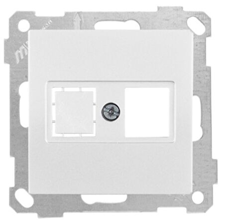 CANDELA BEYAZ MEK+TUŞ 1RJ45 (KON.SÜZ-4ADET)DATA PRİZİ MUTLUSAN