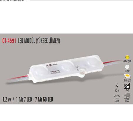 CT-4591 1,2W G.IŞIĞI MODÜL LED (50ADET) CATA