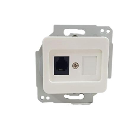 KELEBEK BEYAZ 1XRJ11 TELEFON PRİZ (5ADET) METESAN