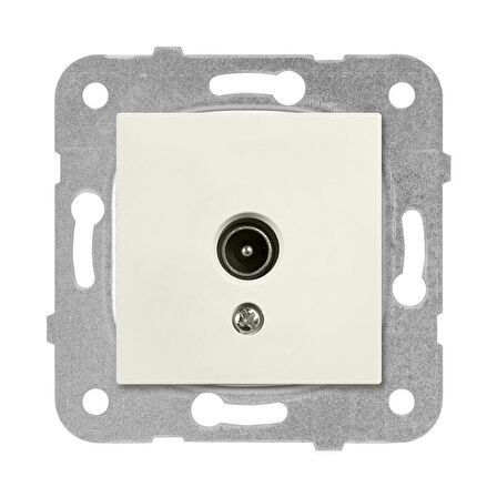 KARRE KREM TV PRİZİ GEÇİŞLİ 12DB (6ADET) VİKO