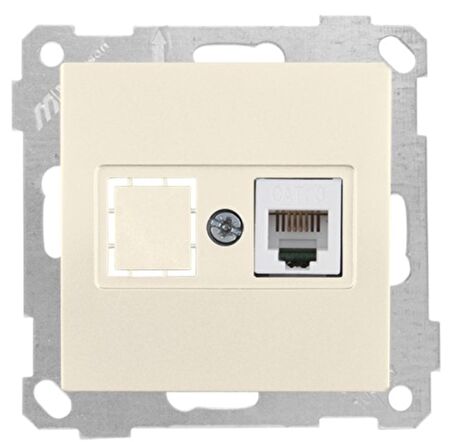 CANDELA KREM MEK+TUŞ 1RJ12 TELEFON PRİZİ (6ADET) MUTLUSAN
