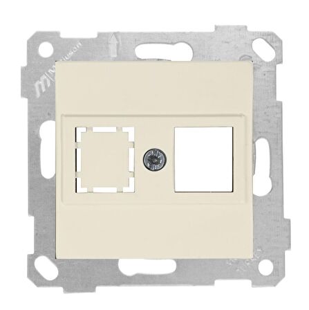 RİTA KREM MEK+TUŞ 1RJ45 (KON.SÜZ-6ADET)DATA PRİZİ MUTLUSAN