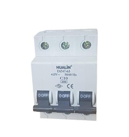 3X10A C/3KA OTOMATİK SİGORTA (6ADET) HUALIN