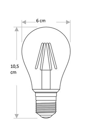 CT-4285 4W E27 AMBER RUSTİK LED AMPUL (6ADET) CATA